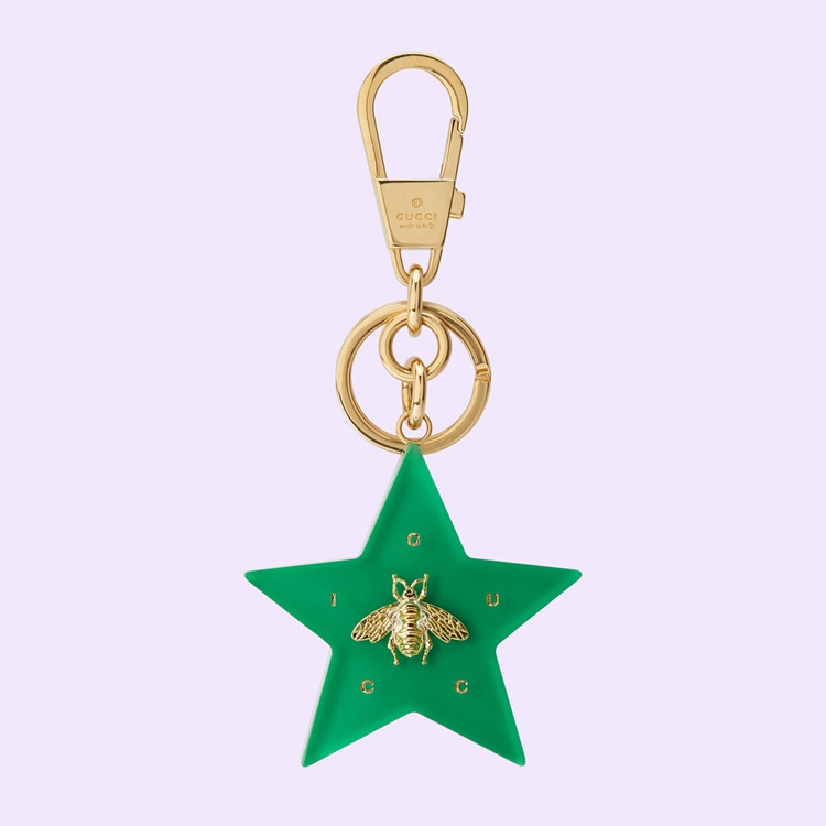 728226.JCFUG.8769.001.100.0000.Light Gucci bee star shaped keychain